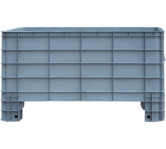Сплошной контейнер ТАРА 1000x640x530 мм, серый 10798