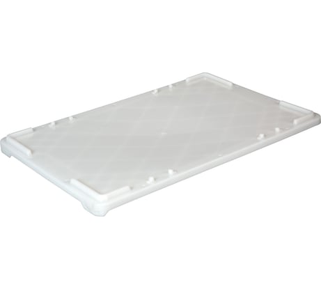 Крышка для прямоугольных ящиков Тара.ру 600х400 мм, белая, морозостойкая 06099