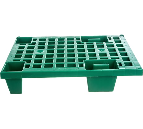 Перфорированный паллет на ножках, зеленый, 600х400х130 мм ТАРА 14994