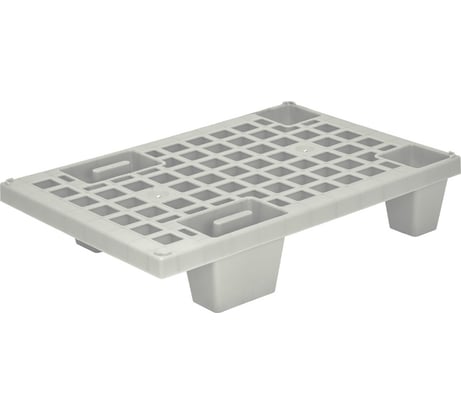 Перфорированный паллет на ножках Тара.ру серый, 600х400х130 мм 15552
