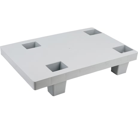 Сплошной паллет на ножках, серый, 600х400х130 мм Тара.ру 16318