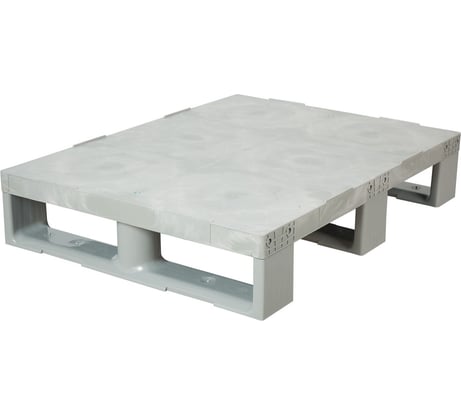 Сплошной паллет на 3-x полозьях, серый, 800х600х150 мм Тара.ру 07878