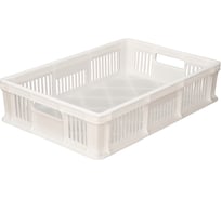 Морозостойкий перфорированный ящик с ручками Тара.ру 600х400х140 мм, белый 16400
