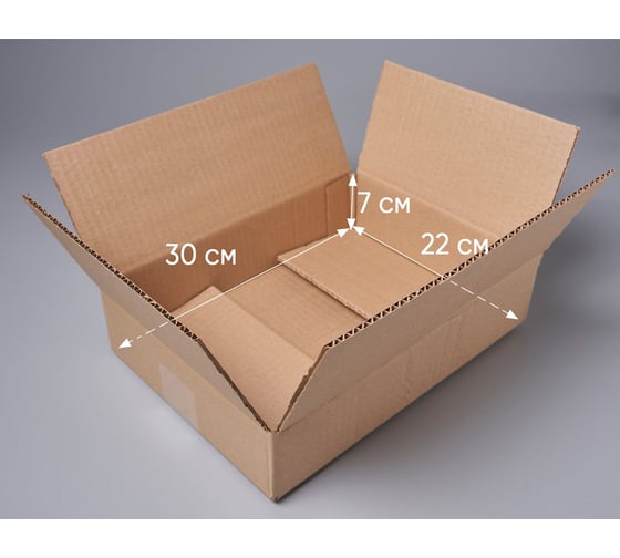 Картонная коробка PACK INNOVATION 30x22x7 см, объем 4,6 л, 50 шт. IP0GK00302207-50