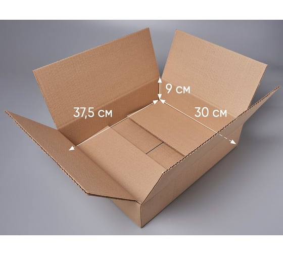 Картонная коробка PACK INNOVATION 37,5x30x9 см, объем 10,1 л, 25 шт. IP0GK003753009-25
