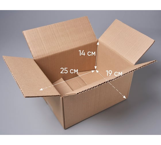 Картонная коробка PACK INNOVATION 25x19x14 см, объем 6,0 л, 100 шт. IP0GK00251914-100