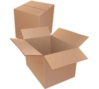 Картонный гофрокороб ООО Комус 250x250x250 мм, Т-23 бурый, 10 шт. в упаковке 1759900