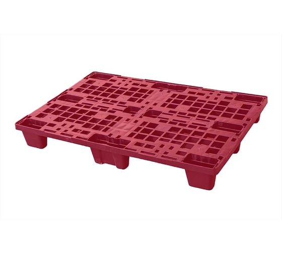 Пластиковый облегченный паллет HONEYCOMB 1200x800x150 мм, красный M-type3кр 1