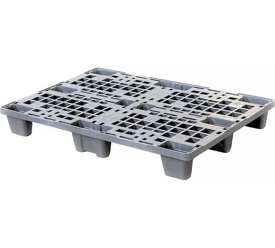 Пластиковый облегченный паллет HONEYCOMB 1200x800x150 мм, серый M-type3сер
