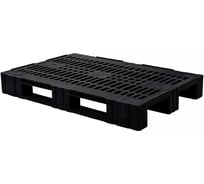 Пластиковый перфорированный паллет HONEYCOMB 1200x800x150 мм, черный M-type2черн