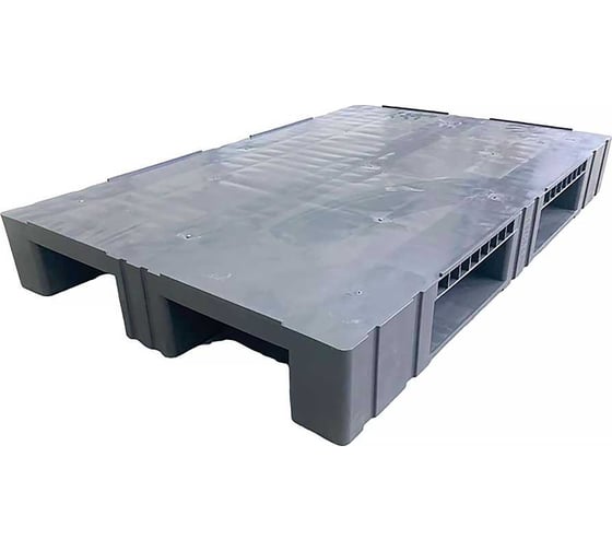 Пластиковый сплошной паллет HONEYCOMB 1200x800x150 мм, серый M-type1сер