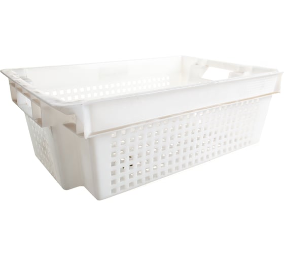 Белый ящик п/э 600х400х200, вес 1,4 кг Тара.ру 01722