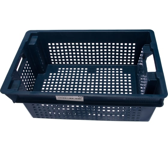 Ящик п/э 600х400х200, синий, вес 1,4 кг Тара.ру 00341