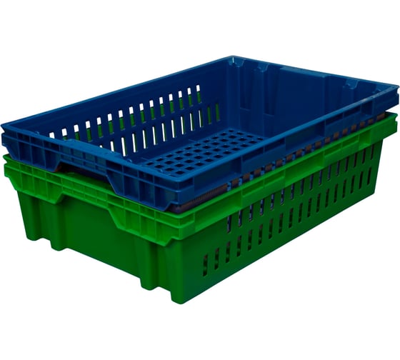 Хлебный ящик п/э 600х400х152,5 зеленый вес 1,2 кг Тара.ру 01427