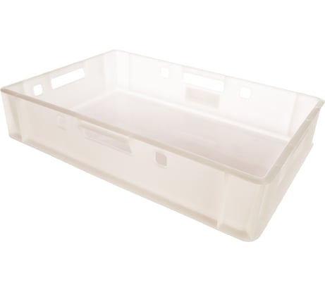 Мясной ящик п/э сплошной 600х400х120 белый морозостойкий Тара.ру Е1 03571