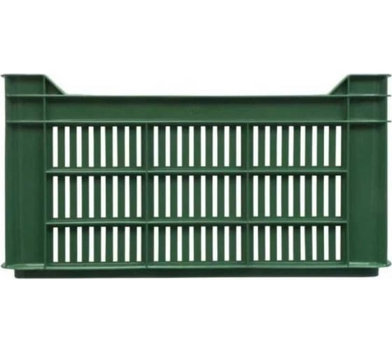 Ящик п/э с перфорацией 500х300х264 зеленый Тара.ру 01543