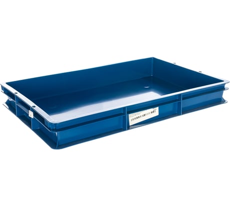 Сплошной ящик п/э 600x400x75 синий Тара.ру 07732