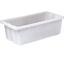 Универсальный ящик п/э 600х300х190 конусный белый морозостойкий Тара.ру 07788