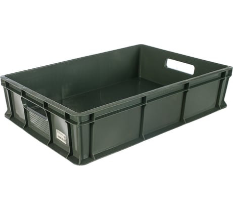Сплошной ящик с ручками Тара.ру п/э 600х400х140 мм, серый 17616