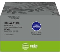 Этикетки CACTUS CS-LW-11356 89x41 мм, черный на белом, 300 шт./рул. для Dymo Label Writer 450/4XL 1934383