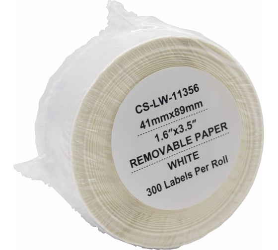 Этикетки CACTUS CS-LW-11356 89x41 мм, черный на белом, 300 шт./рул. для Dymo Label Writer 450/4XL 1934383
