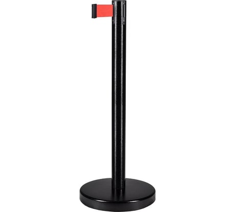 Стойка ограждения RUSBARRIER с лентой 3 м BSLN-326333 BLACK red