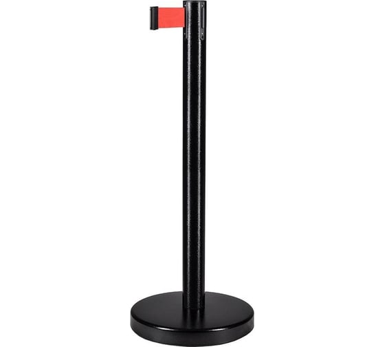 Стойка ограждения RUSBARRIER с лентой 2 м BSLN-326332 BLACK red 1