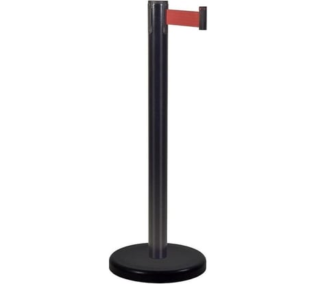 Стойка ограждения RUSBARRIER с лентой 3 м BSLN-Х86333 BLACK red