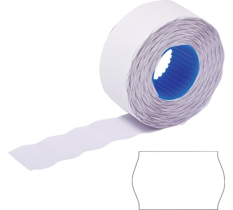 Этикет-лента BRAUBERG белая, комплект 5 рулонов по 800 шт, 26х16 мм 123580