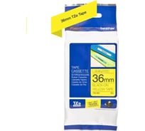 Кассета с самоламинирующейся лентой Brother чёрный на желтом, ширина 36 мм TZESL661