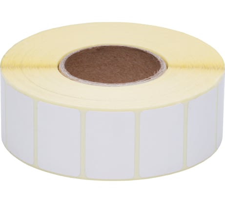 Термоэтикетки Cactus Eco CS-TE30201800 сег. 30x20 мм, самоклейка, внутренний диметр рулона 92 мм, д.вт.40 мм, 1800 шт./рулон, белый 1549354