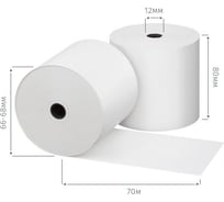 Ролики для касс ООО Комус 80x80x12 70м из т/б  8шт/уп ,6уп/кор     858928