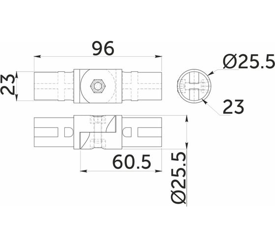 Соединитель AKS 544 петельный, d25 мм 16102