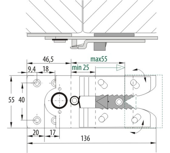Соединитель мебельных элементов JET 384 KR384E.136ZI99