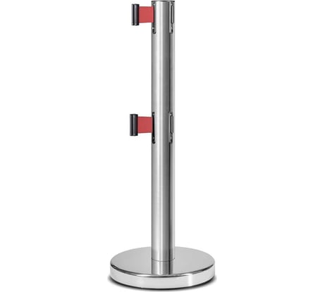Стойка ограждения Rusbarrier c 2 лентами 3 м BS2LN-226323 red