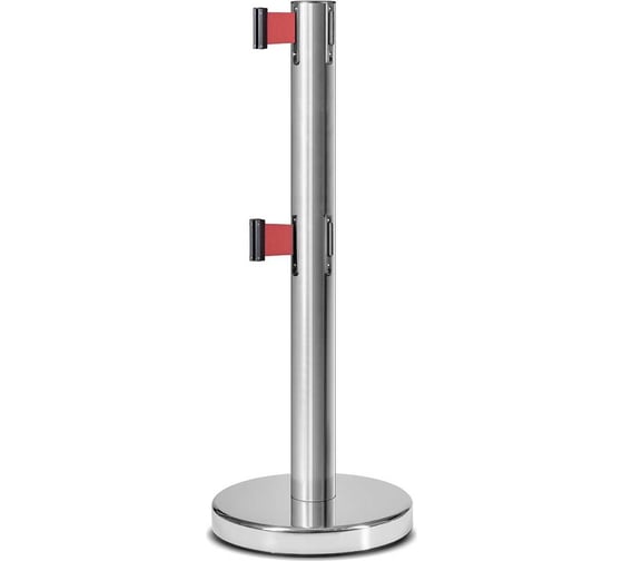 Стойка ограждения Rusbarrier c 2 лентами 3 м BS2LN-226323 red 1