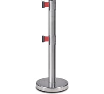 Стойка ограждения Rusbarrier c 2 лентами 2 м BS2LN-226322 red