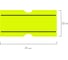 Этикет-лента BRAUBERG 21x12 мм, прямоугольная, желтая, с черной полосой, комплект 5 рулонов по 600 штук 115511 5