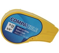 Лента Русмарк BM21-375-595-WT 9.53mm/6.4m, винил, черная на белом для BMP21-Plus RM142800