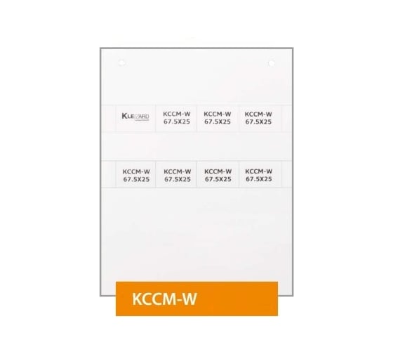 Ламинированные самоклеящиеся кабельные этикетки Klemsan KCCM-W 33.75x13, прозрачно-белая, размер карты 116x165мм 640 шт. 0.0.0.8.08851