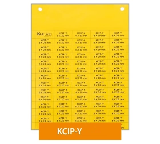 Этикетка виниловая Klemsan KCIP-Y 9x35 мм, желтый, размер карты 116x165мм 900 шт. 0.0.0.8.08506