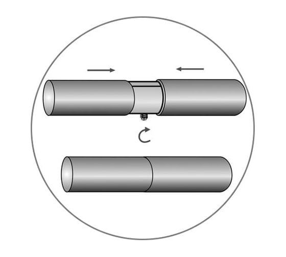 Скрытый соединитель труб 25 мм Element хром 1 шт 236670