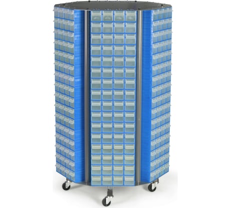 Стеллаж напольный DUEL с лотками поворотный 384 лотка CKM40