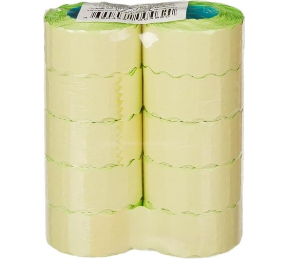 Этикет лента ООО Комус 26x12, зеленая, волна, 1000 шт. в рулоне, 10 рул. 72148