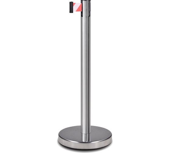 Стойка ограждения RUSBARRIER c лентой 2 м, материал AISI304 PSLN-226322 red/white 1