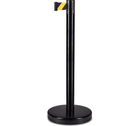 Стойка ограждения RUSBARRIER с лентой 3 м BSLN-326333 BLACK yellow/black 1