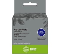 Этикетки CACTUS CS-LW-99010 сег.:89x28мм черный белый 130шт/рул Dymo Label Writer 450/4XL 1934242