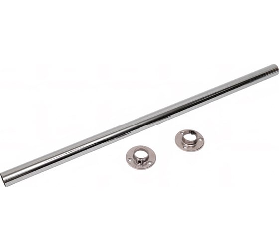 Труба мебельная Mebax круглая, с креплениями, 25x0,7x600 мм, Хром 00-00003075 1