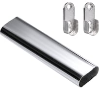 Труба мебельная Mebax овальная, с креплениями, 15x30x0,7x1500 мм, Хром 00-00003083