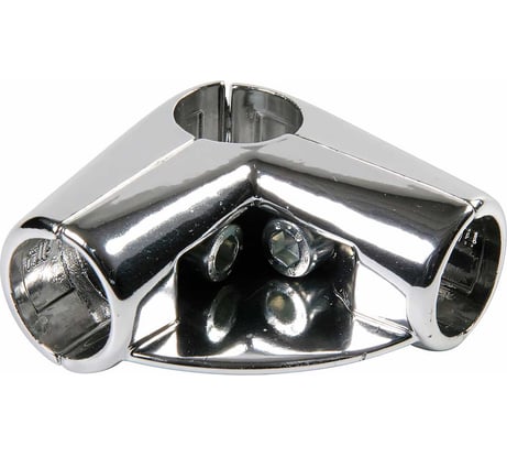 Соединитель 3-х труб Tech-Krep/Zitar угл. с площадкой для полки, хром 1 шт - пакет 127445